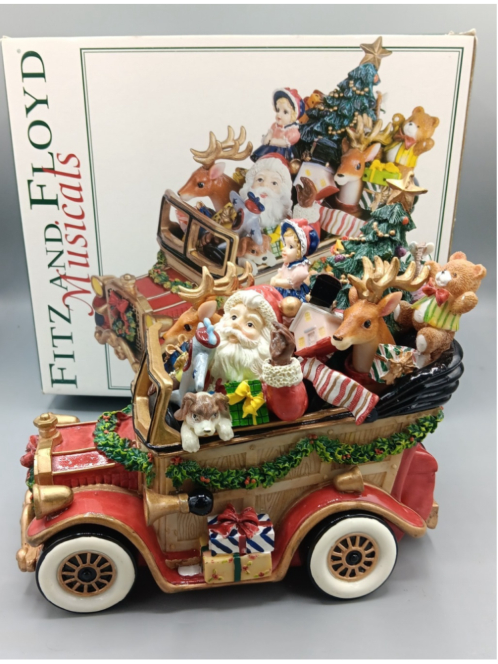 VTG 2003 Fitz & Floyd Musicals Santa Mobile "Wish You a Merry Christmas" NIB NOS